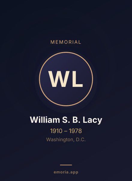 Memorial portrait of William S. B. Lacy