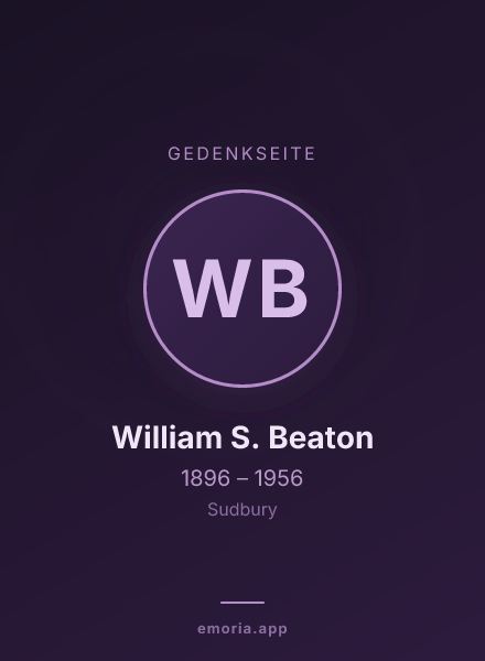Gedenkportrait von William S. Beaton