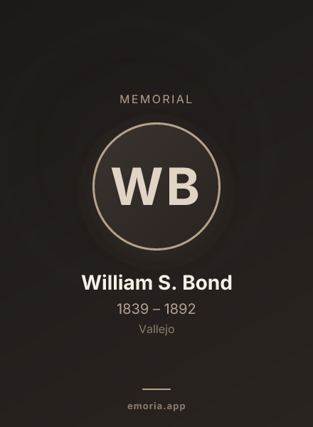 Memorial portrait of William S. Bond