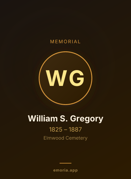 Memorial portrait of William S. Gregory