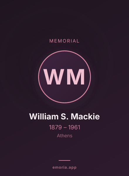Memorial portrait of William S. Mackie