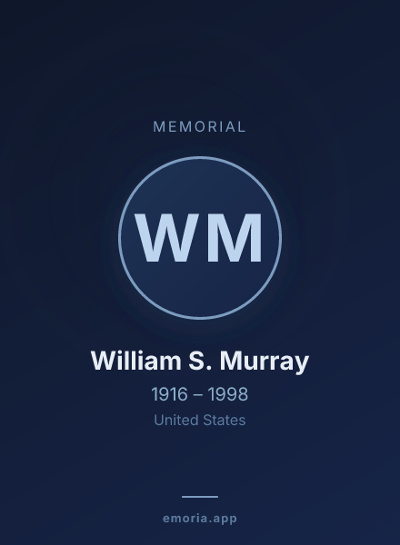 Memorial portrait of William S. Murray