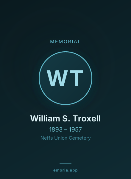 Memorial portrait of William S. Troxell