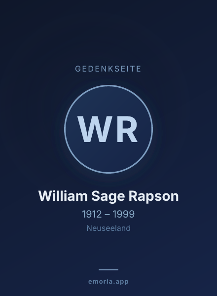 Gedenkportrait von William Sage Rapson