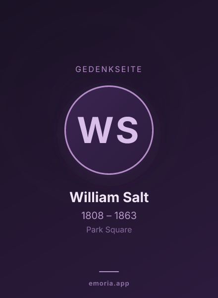 Gedenkportrait von William Salt