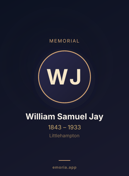 Memorial portrait of William Samuel Jay
