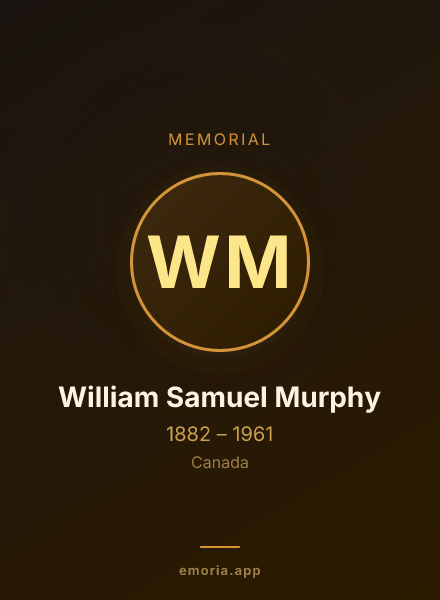 Memorial portrait of William Samuel Murphy