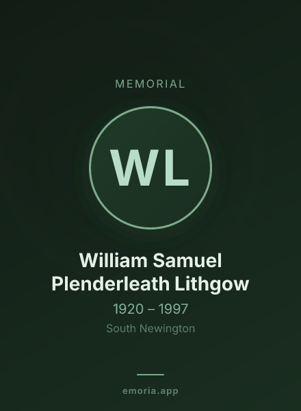 Memorial portrait of William Samuel Plenderleath Lithgow