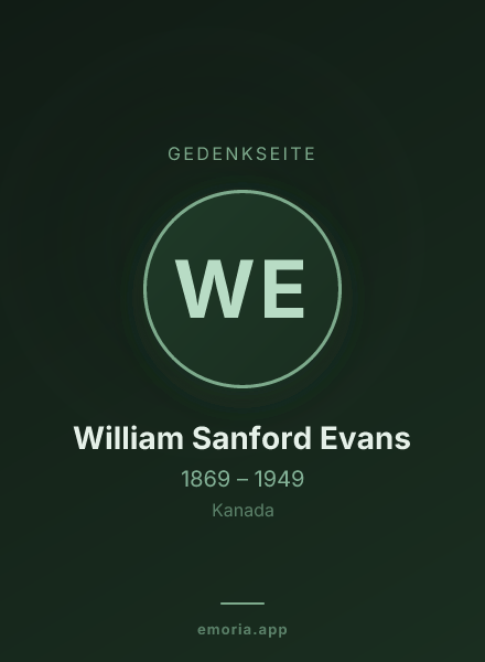 Gedenkportrait von William Sanford Evans