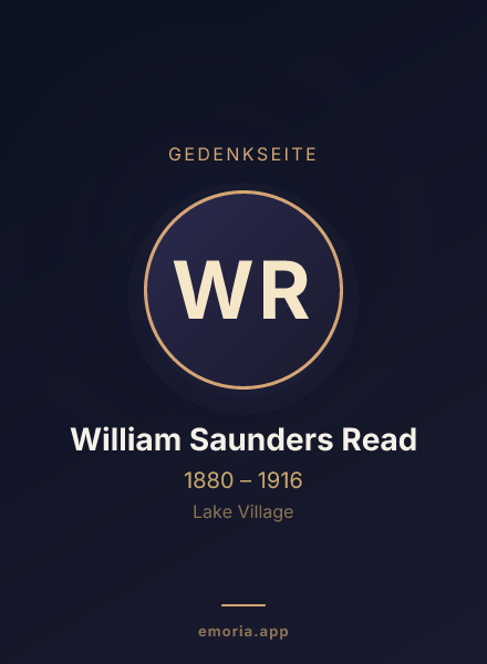 Gedenkportrait von William Saunders Read