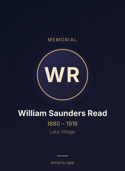 Memorial portrait of William Saunders Read