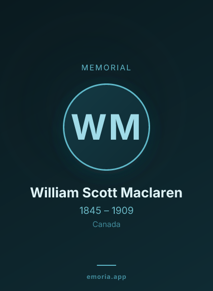 Memorial portrait of William Scott Maclaren
