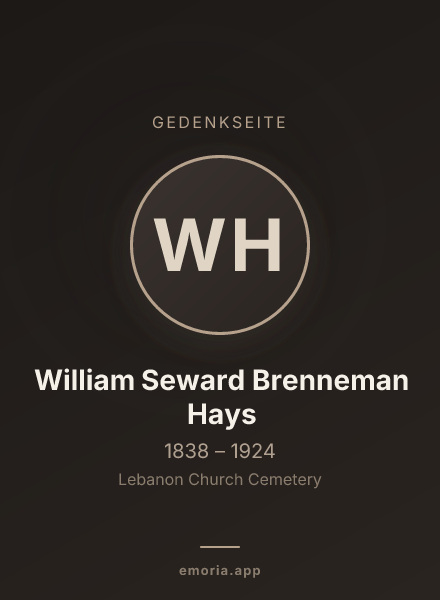 Gedenkportrait von William Seward Brenneman Hays