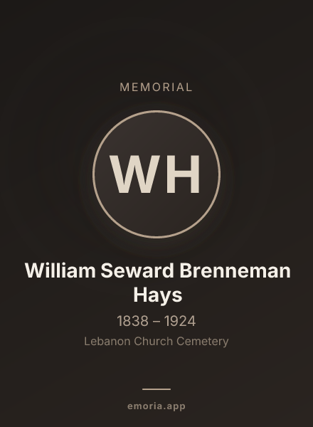 Memorial portrait of William Seward Brenneman Hays