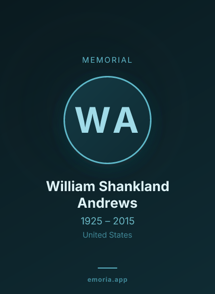 Memorial portrait of William Shankland Andrews