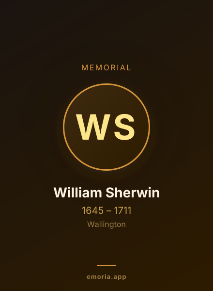 Memorial portrait of William Sherwin