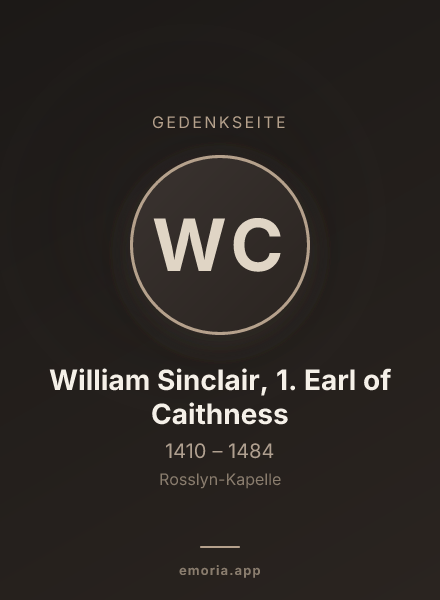Gedenkportrait von William Sinclair, 1. Earl of Caithness