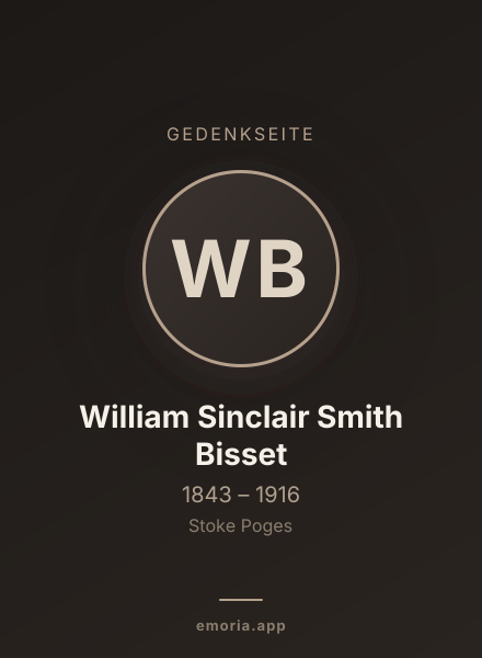 Gedenkportrait von William Sinclair Smith Bisset