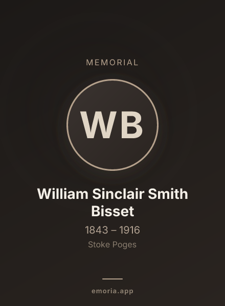 Memorial portrait of William Sinclair Smith Bisset