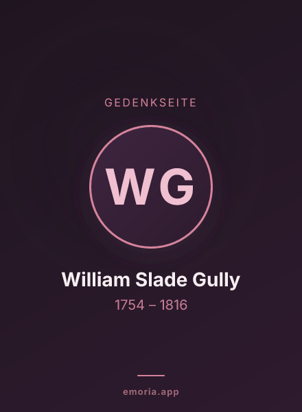 Gedenkportrait von William Slade Gully