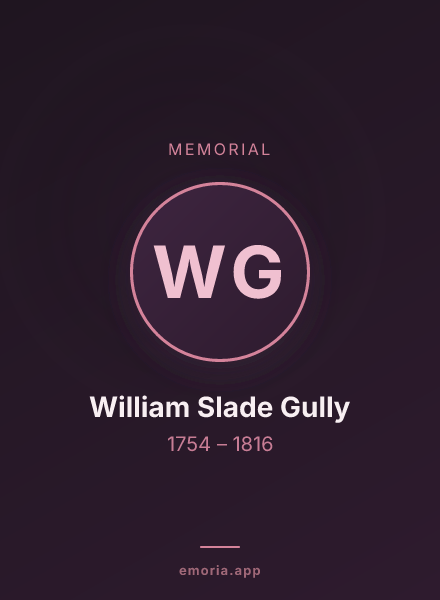 Memorial portrait of William Slade Gully