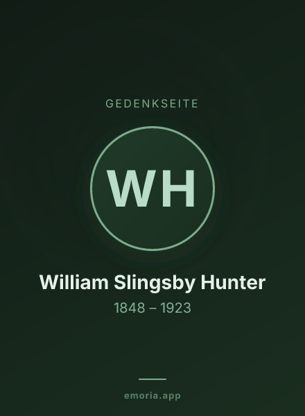 Gedenkportrait von William Slingsby Hunter
