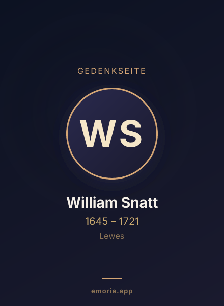 Gedenkportrait von William Snatt