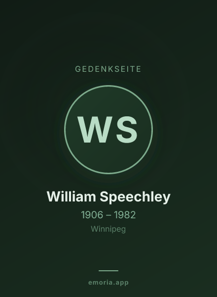 Gedenkportrait von William Speechley
