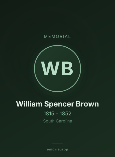 Memorial portrait of William Spencer Brown