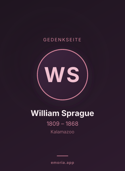 Gedenkportrait von William Sprague