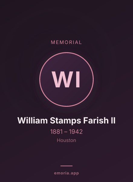 Memorial portrait of William Stamps Farish II