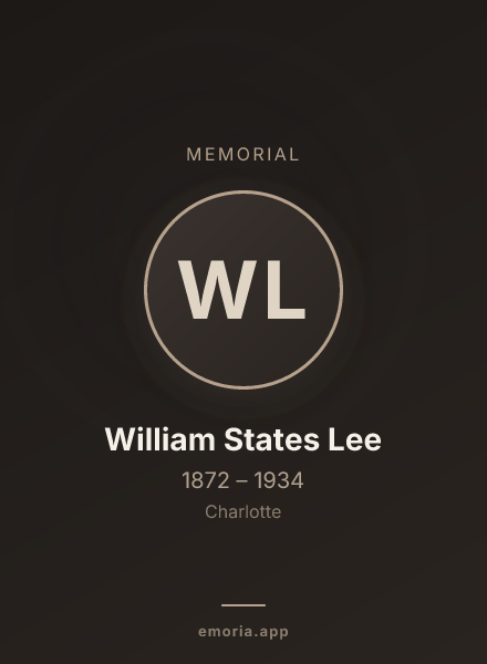 Memorial portrait of William States Lee