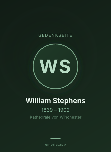 Gedenkportrait von William Stephens