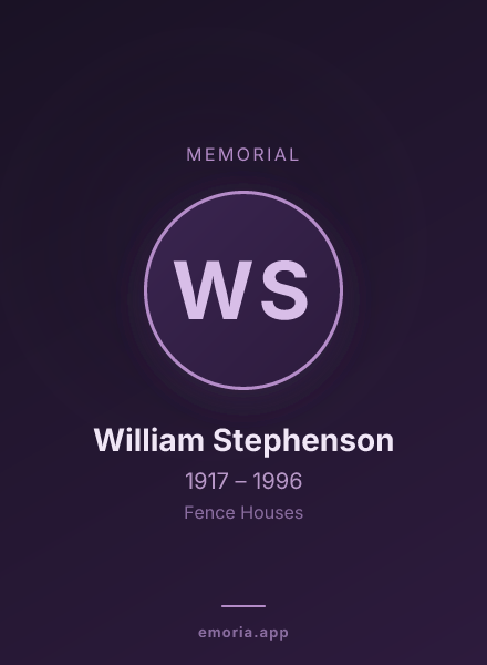 Memorial portrait of William Stephenson