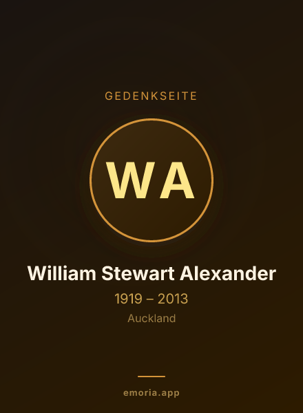 Gedenkportrait von William Stewart Alexander
