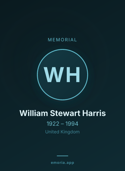 Memorial portrait of William Stewart Harris