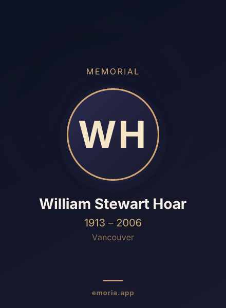 Memorial portrait of William Stewart Hoar