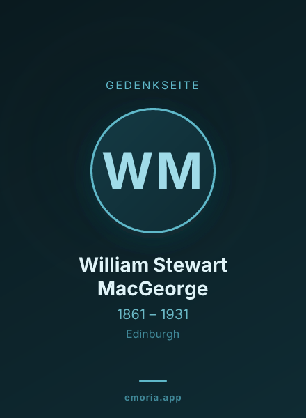 Gedenkportrait von William Stewart MacGeorge