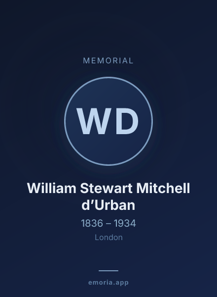 Memorial portrait of William Stewart Mitchell d’Urban