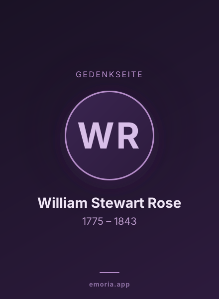 Gedenkportrait von William Stewart Rose