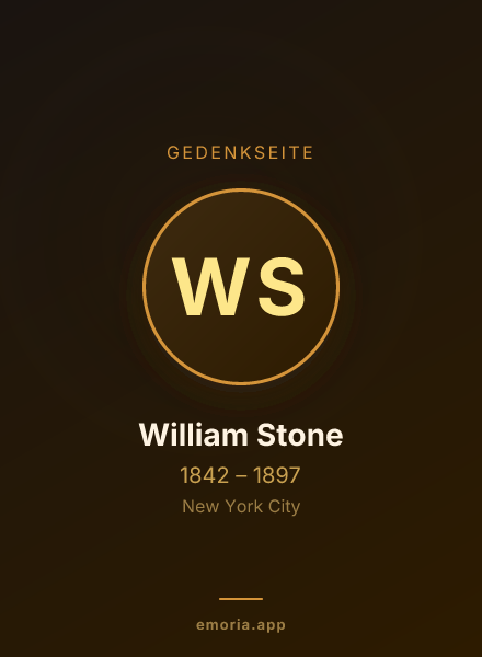 Gedenkportrait von William Stone