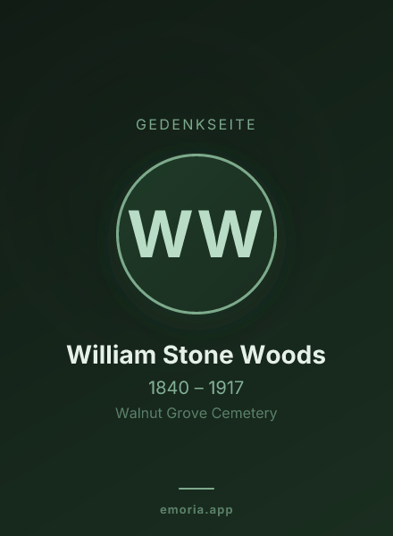 Gedenkportrait von William Stone Woods