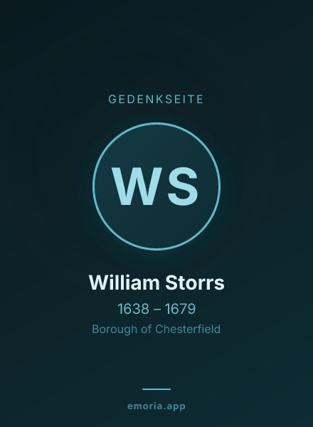 Gedenkportrait von William Storrs