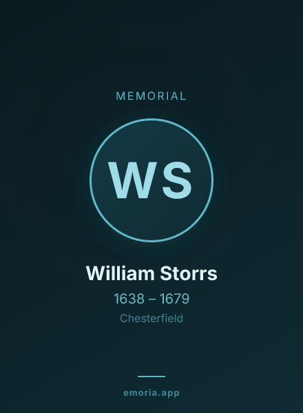 Memorial portrait of William Storrs