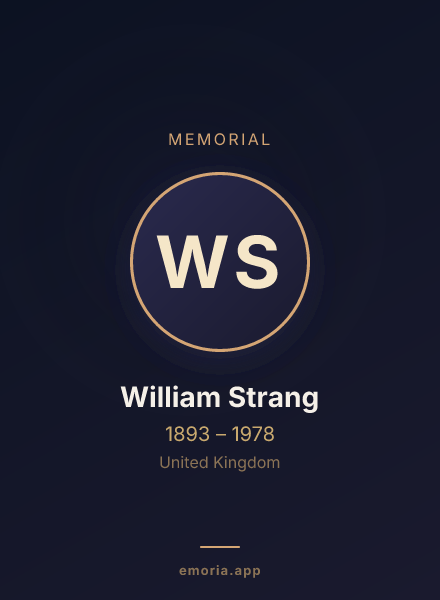Memorial portrait of William Strang