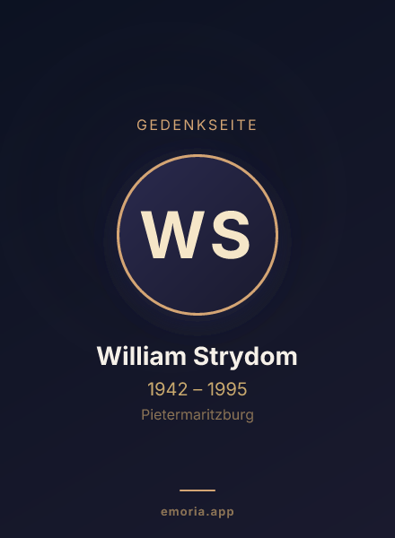 Gedenkportrait von William Strydom