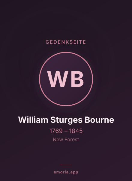 Gedenkportrait von William Sturges Bourne