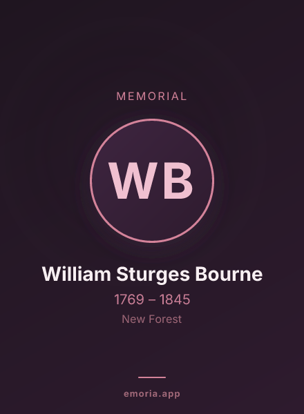 Memorial portrait of William Sturges Bourne