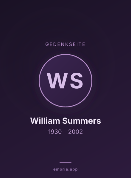 Gedenkportrait von William Summers