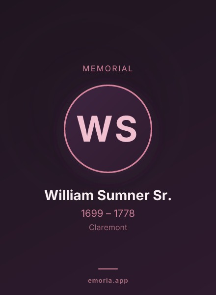 Memorial portrait of William Sumner Sr.